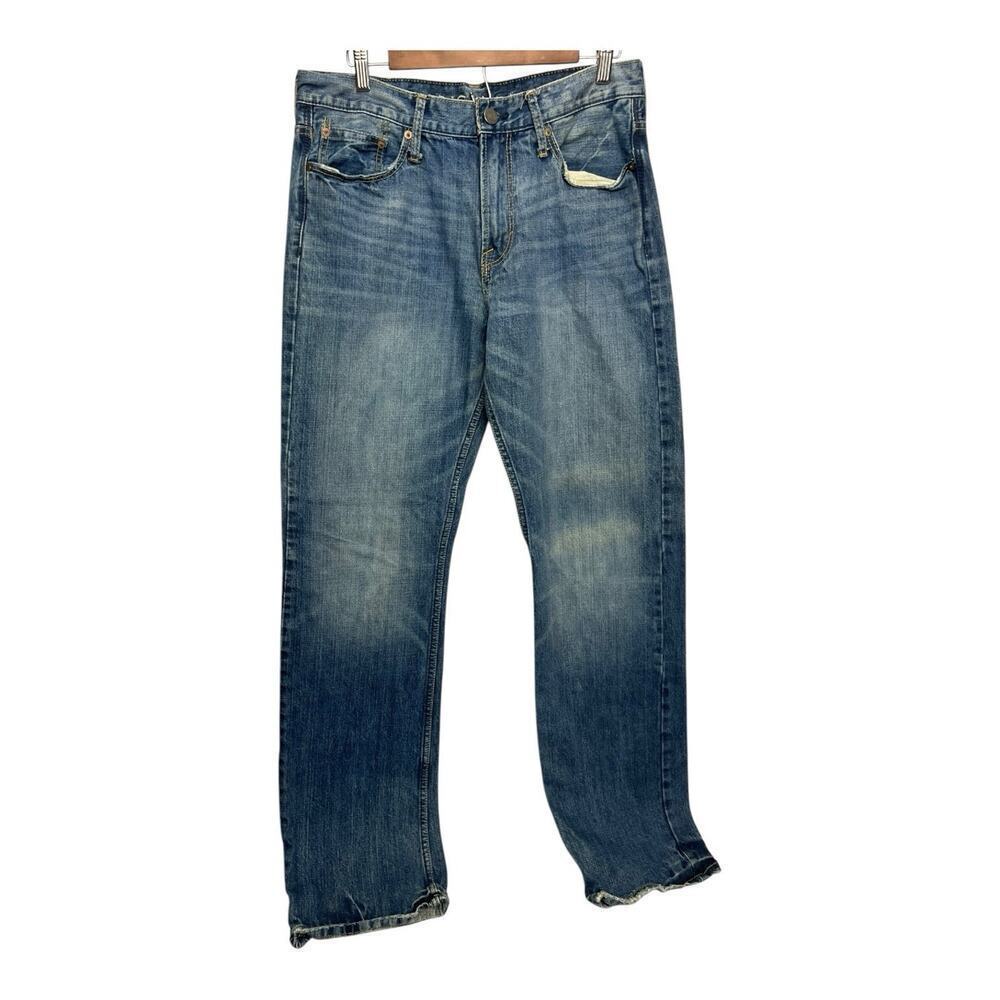 American Eagle Jeans Mens 32x34 Blue Denim Relaxed Straight Baggy Preppy Y2K